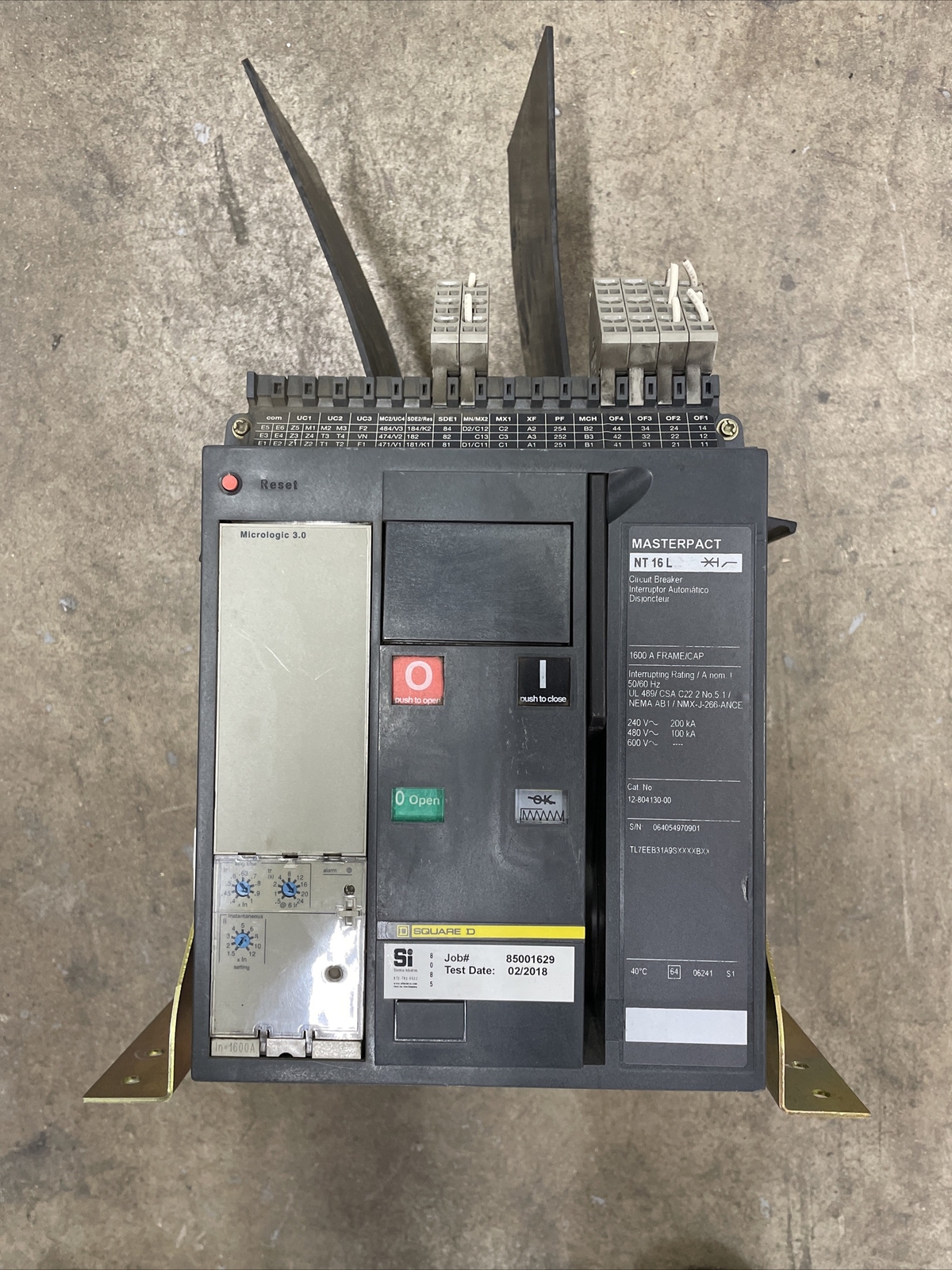 SQUARE D NT16L 1600 A FRAME 3P 480-600 VAC CIRCUIT BREAKER 1 year warranty