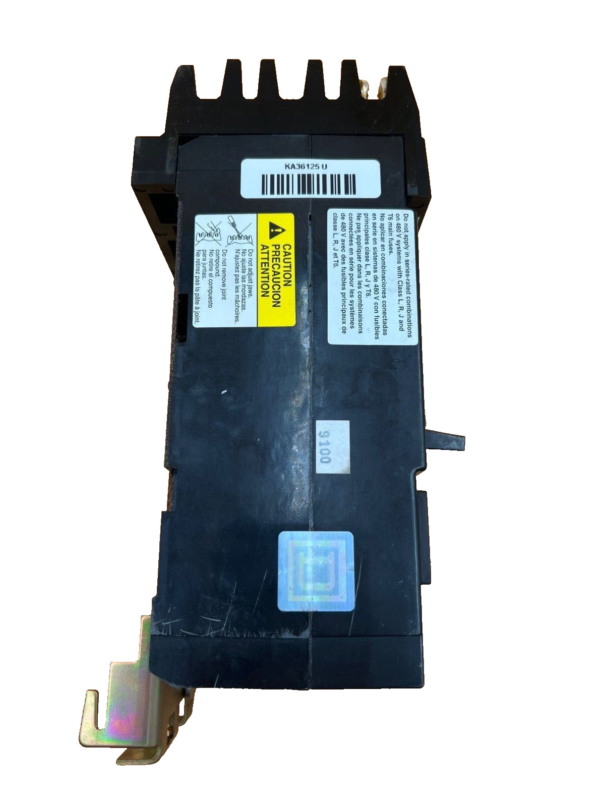 Square D KA36125 I-Line Circuit Breaker 125A 3P 600V KA 125 Amp 3 Pole