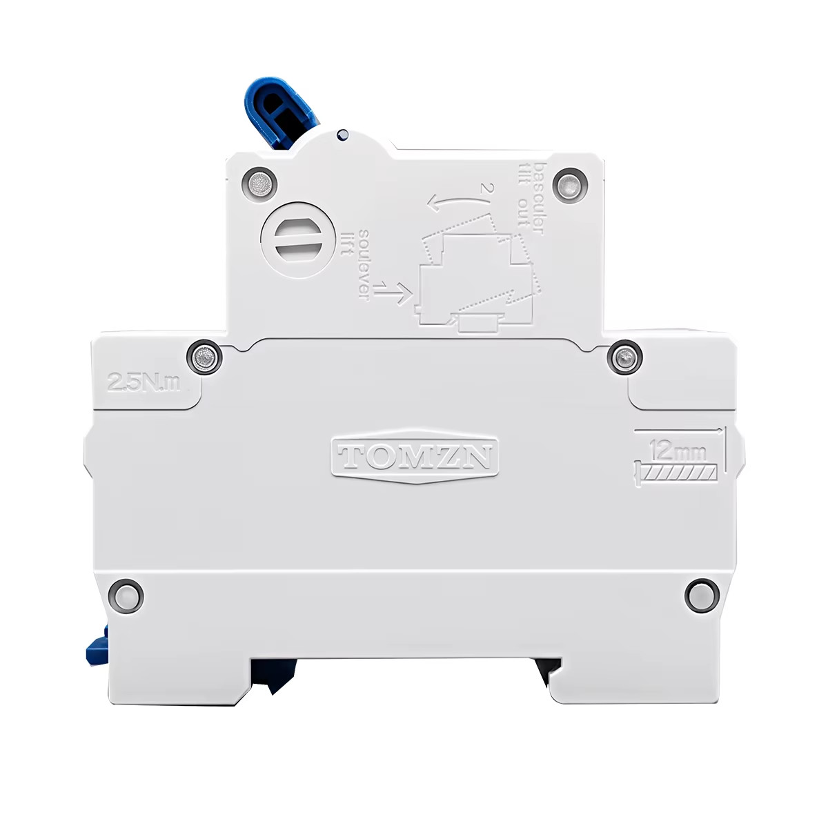 2P AC MCB TOB1-63 C Type 230/400V~ 50Hz/60Hz Mini Circuit Breaker 6A 10A 16A 20A