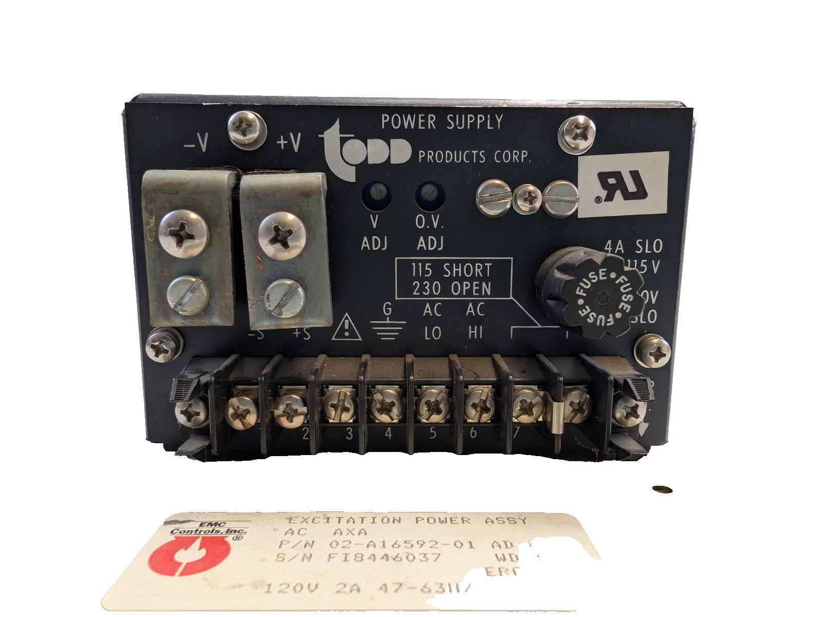 TODD SW24-7.5 Power Supply 8A/4A 120V 47-63HZ