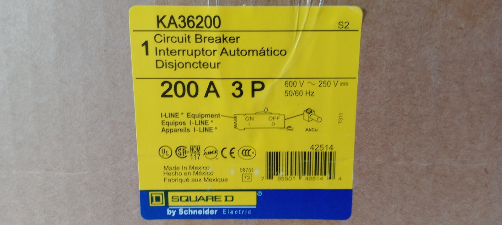 USA SELLER Square D circuit breaker KA36200 new in box SHIPS SAME DAY