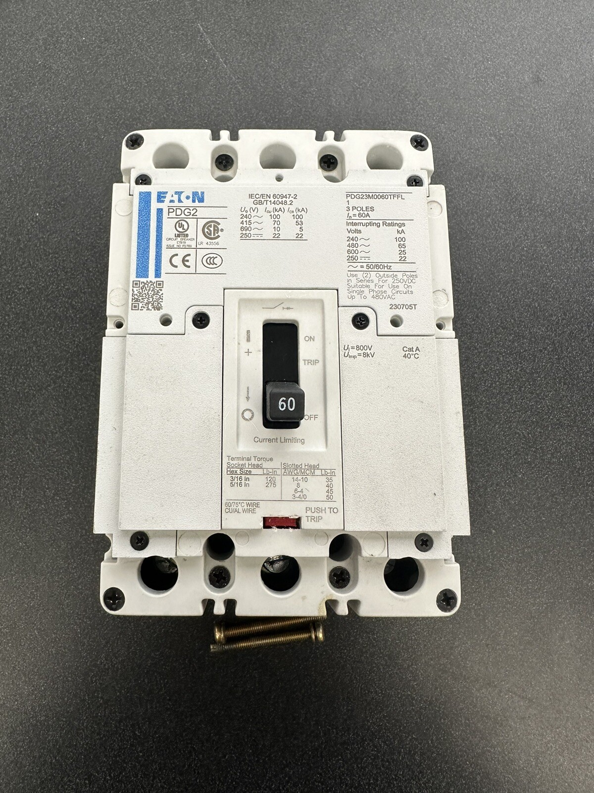 Eaton PDG23M0060TFFL1 Circuit Breaker
