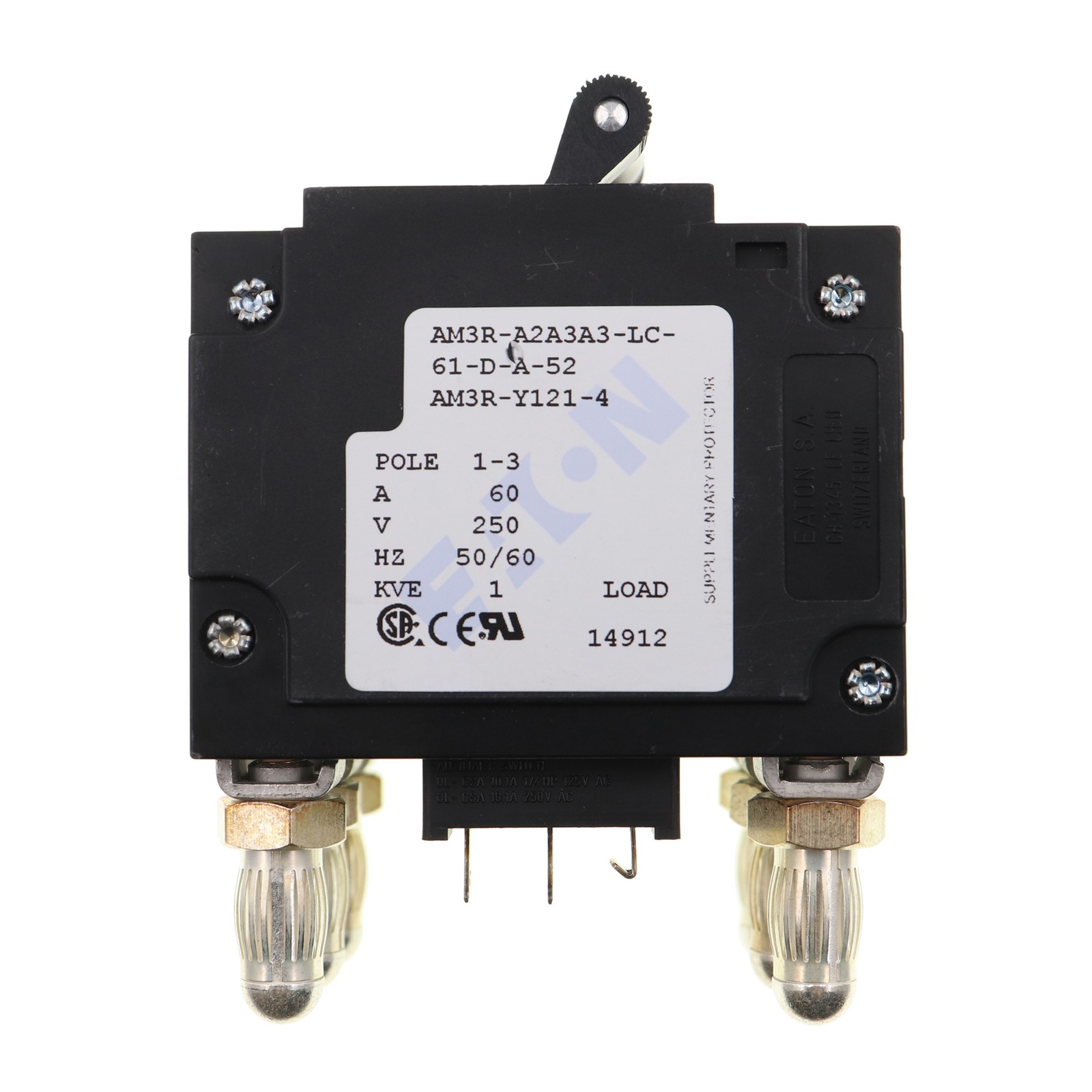 EATON AM3R-Y121-4 AMR CIRCUIT BREAKER, 1-3-POLES, 60-AMP, 250V