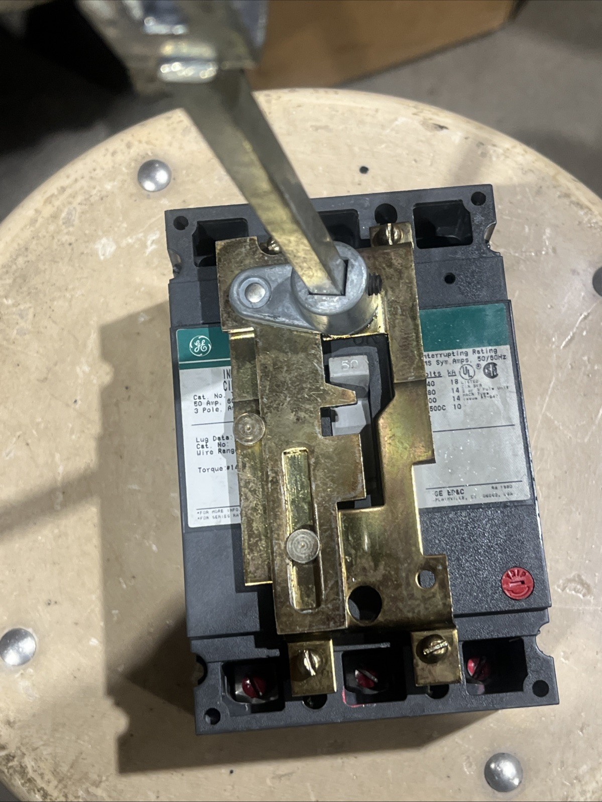 🔥GE TED136050 CIRCUIT BREAKER 50A 600VAC 250VDC 3P, Used, Free Shipping🇺🇸