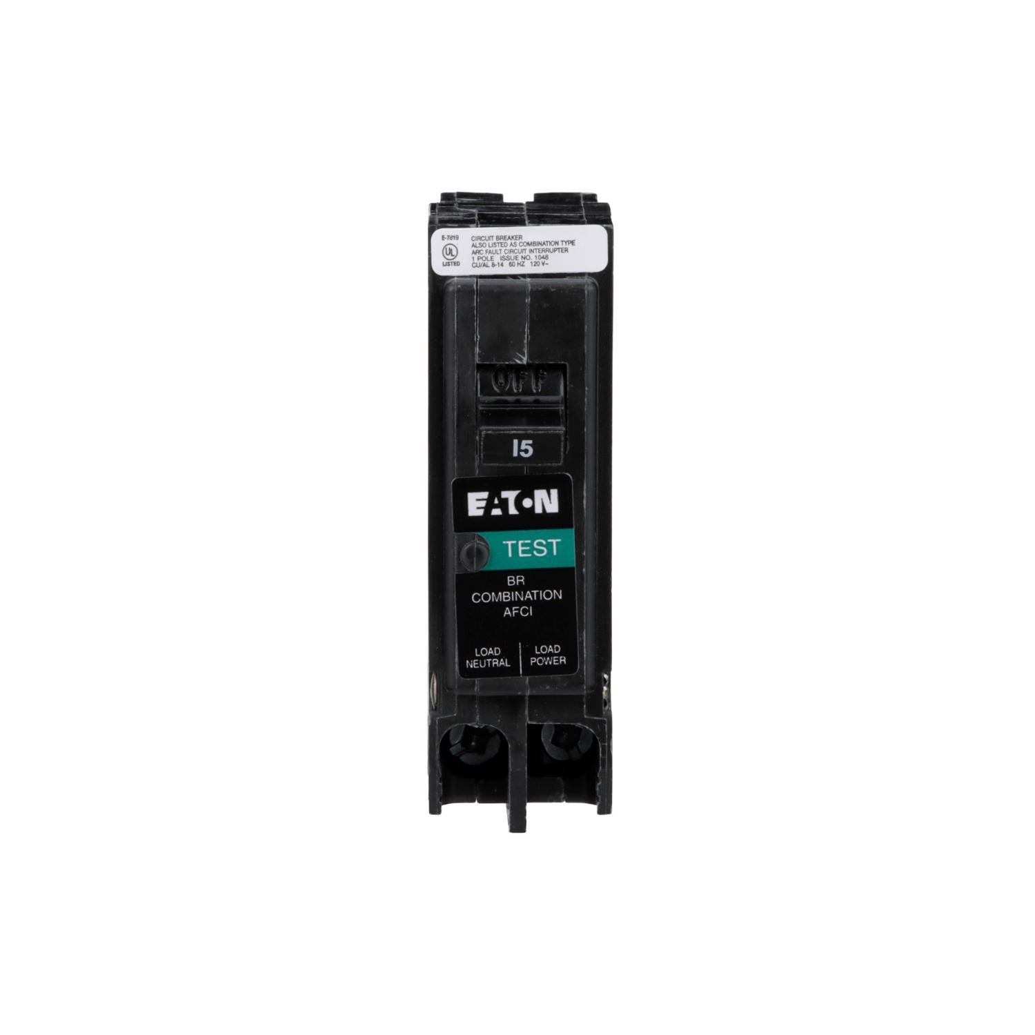 Eaton BRN115AF 15A Pigtail Neutral Type BR Arc Fault Circuit Interrupter 6 in.