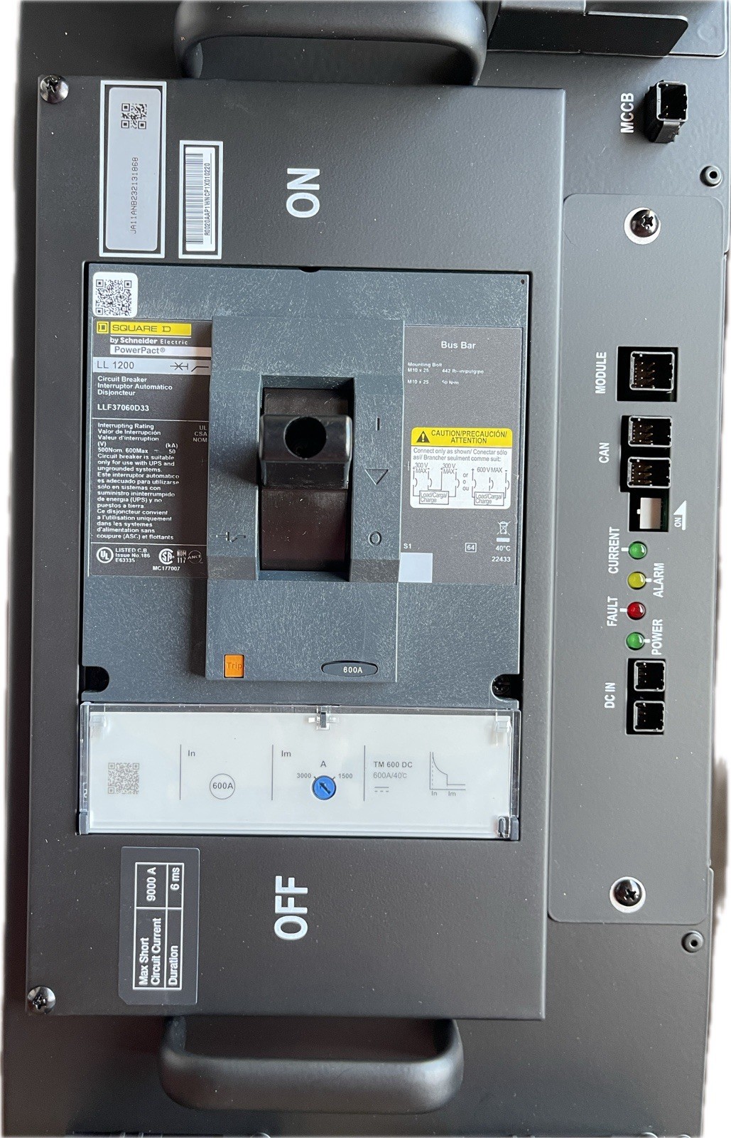 Square D PowerPact LL1200 600A MCCB, New Boxed, LLF37060D33, Samsung UPS