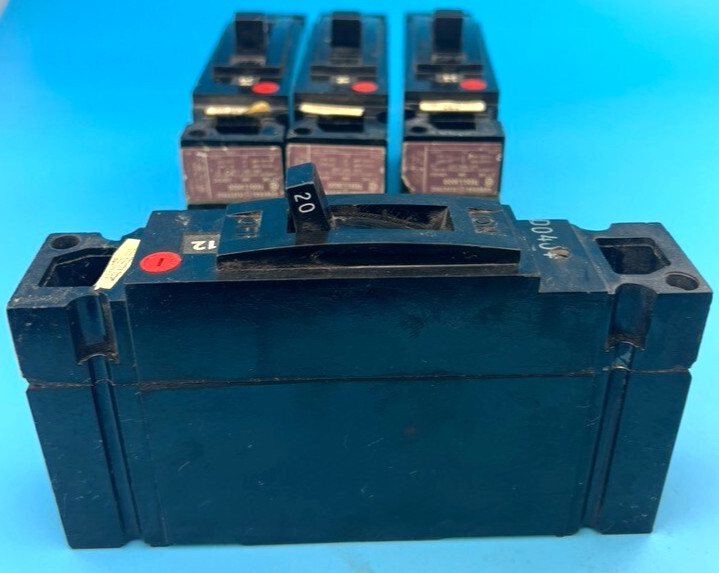 GE TED113020 20 Amp 1 Pole Circuit Breaker General Electric 20A 277V (Lot Of 4)