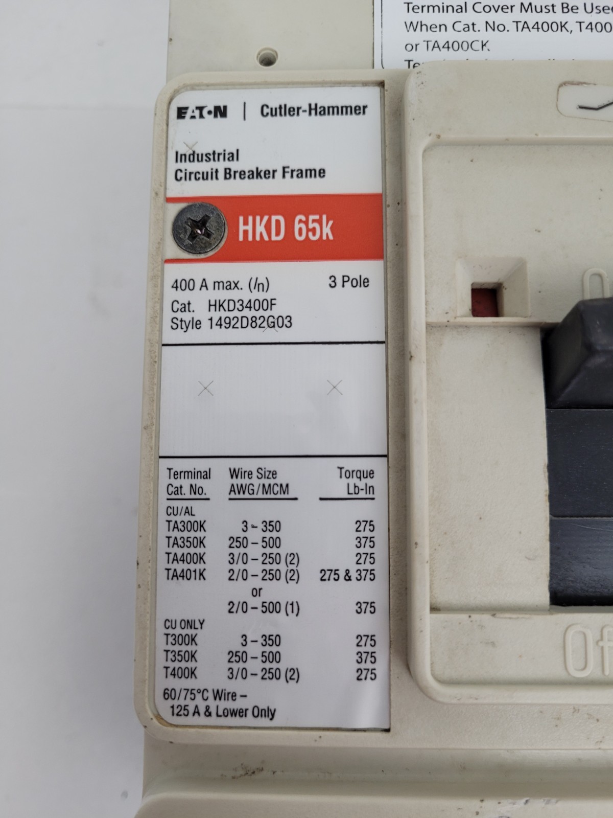HKD3400F 400A Max Circuit Breaker w/ KES3400LSI Adj. Trip Unit – Next Day Option