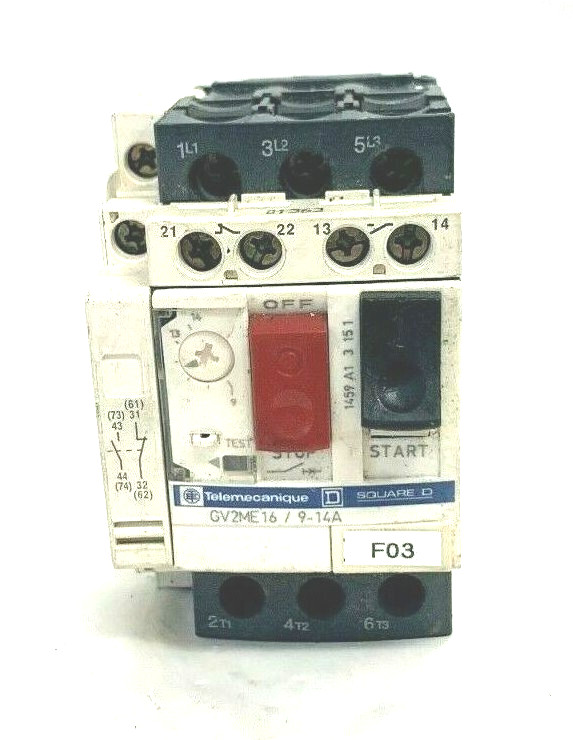 GV2ME16/9-14A GV2ME16914A Telemecanique motor circuit breaker (Used and Tested)