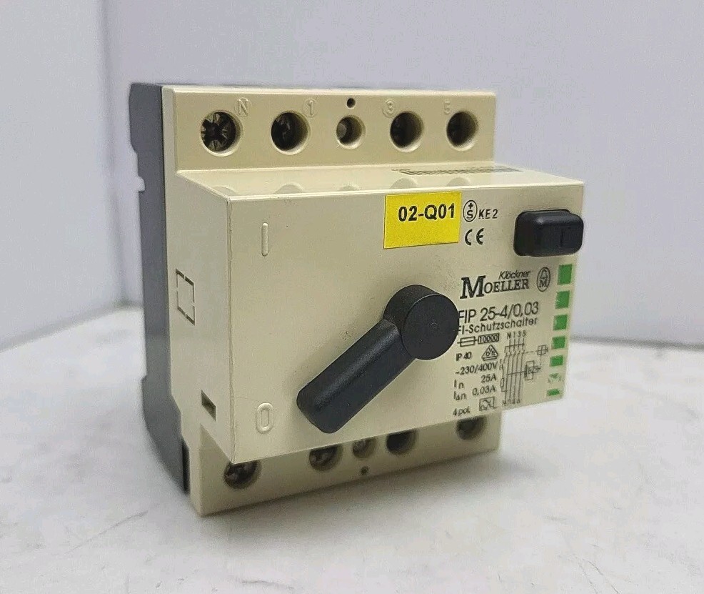Moeller FIP 25-4/0,03 Residual Current Circuit Breaker 25A 4P 03A A-Char 30mA