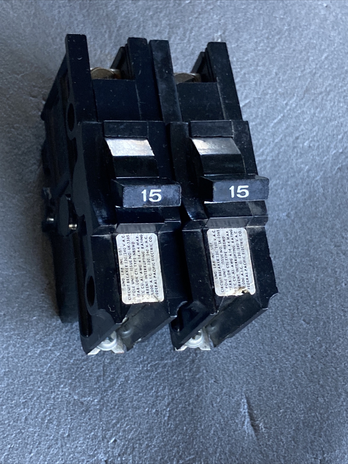 NB111015 / NB115 / NB15 FPE 15 amp 120/240 volt 1 pole FEDERAL PACIFIC Warranty