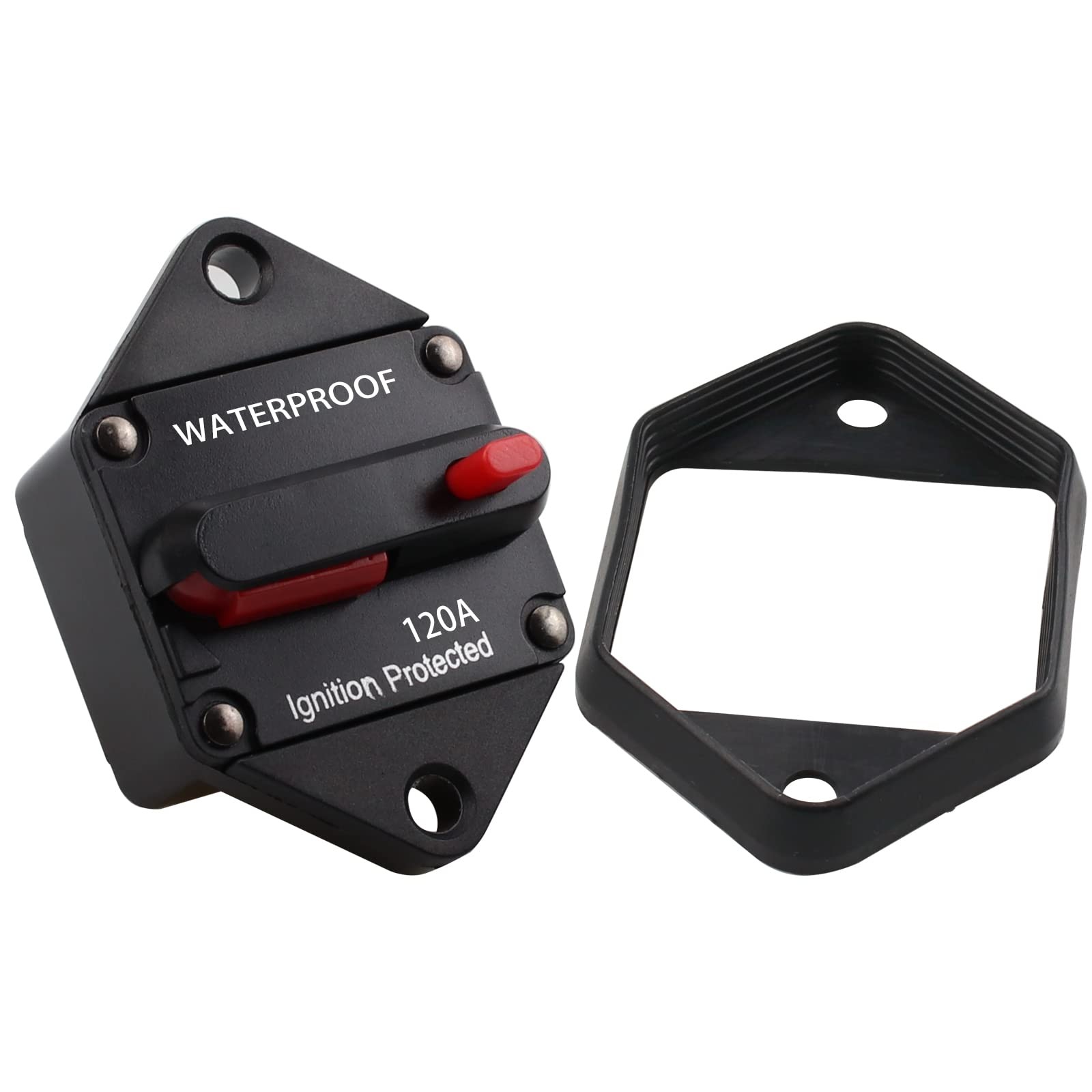 Circuit Breaker 120A 12V-48V DC Panel Mount Manual Reset Hi-Amp Marine Boat