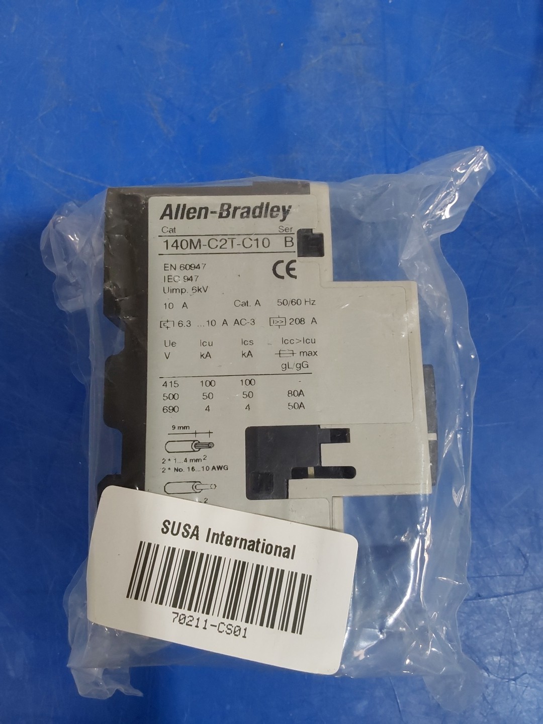 Allen-Bradley 140M-C2T-C10 Circuit Breaker, Ser B, 6.3-10A