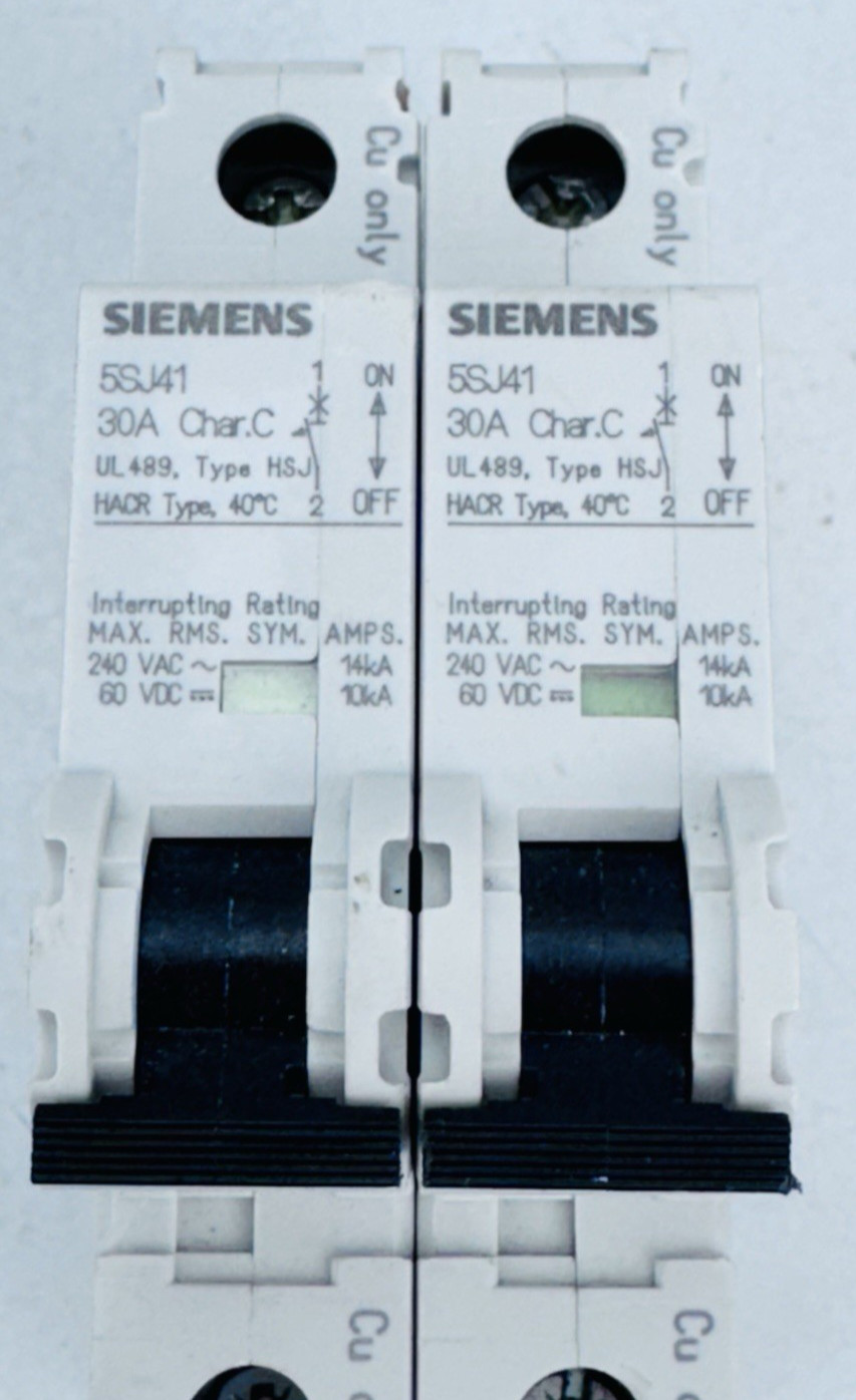 (LOT OF 4) SIEMENS 5SJ41 Circuit Breaker 16A, 30A 240VAC 1Pole *WARRANTY*