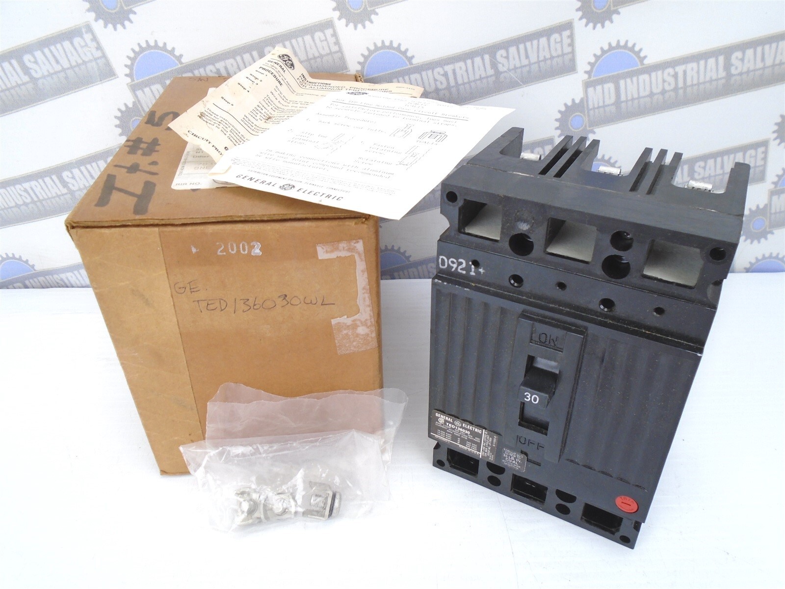 GE – TED136030WL – 30A, 3 Pole, 240-600 VAC – 18kA@480 – (NEW OLD STOCK in BOX)