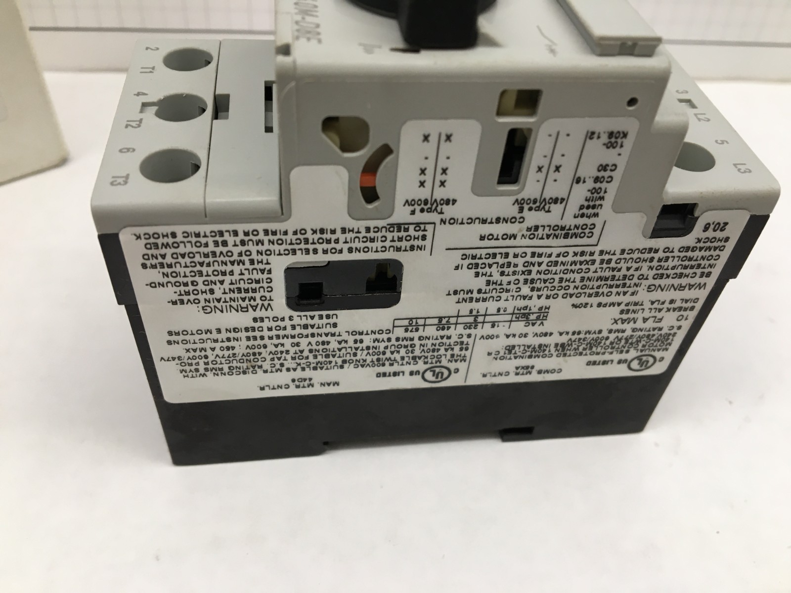 New Allen Bradley 140M-D8E-C10 Ser. C Motor Circuit Breaker 6.3-10A