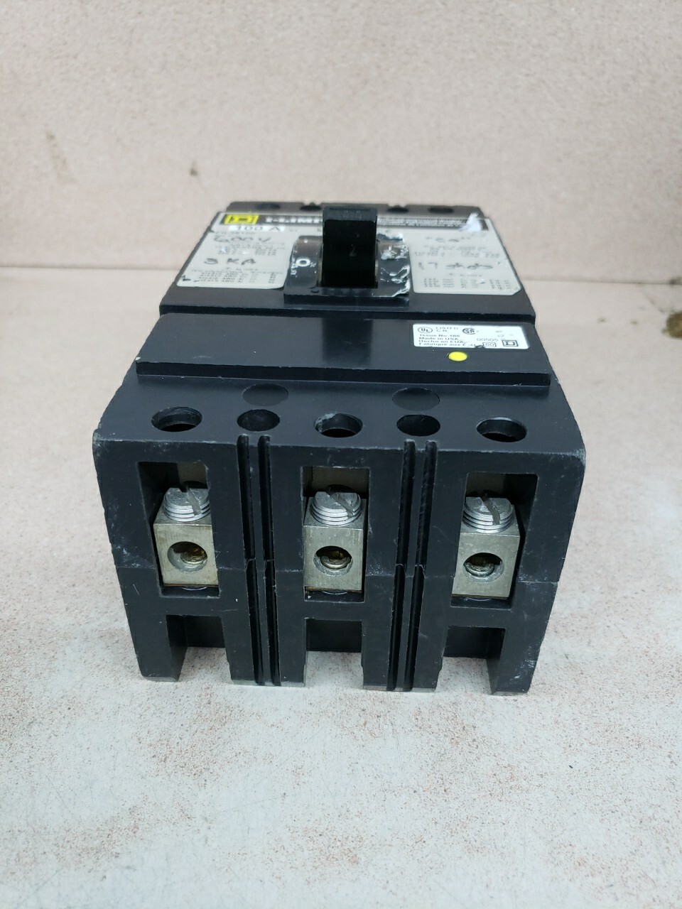 Square D I-Limiter 100 Amp Circuit Breaker FIL36100 Damaged Label Chipped