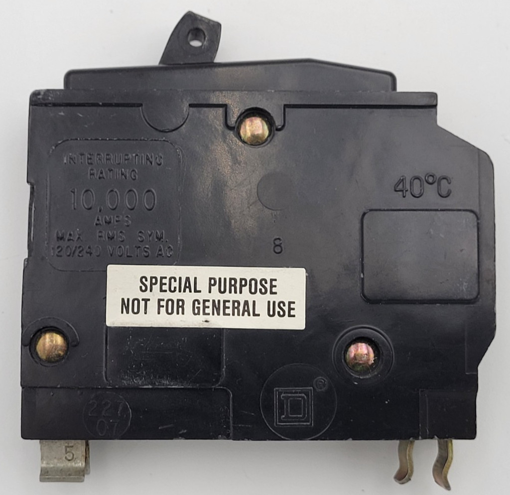 Square D QO110 10A (1) & QO140 40A (2) 1-Pole Circuit Breaker (Lot of 3) USED