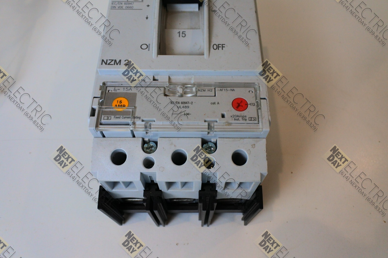Klockner Moeller, NZM 2, Molded Case Circuit Breaker 15a 15 Amp Rating Plug