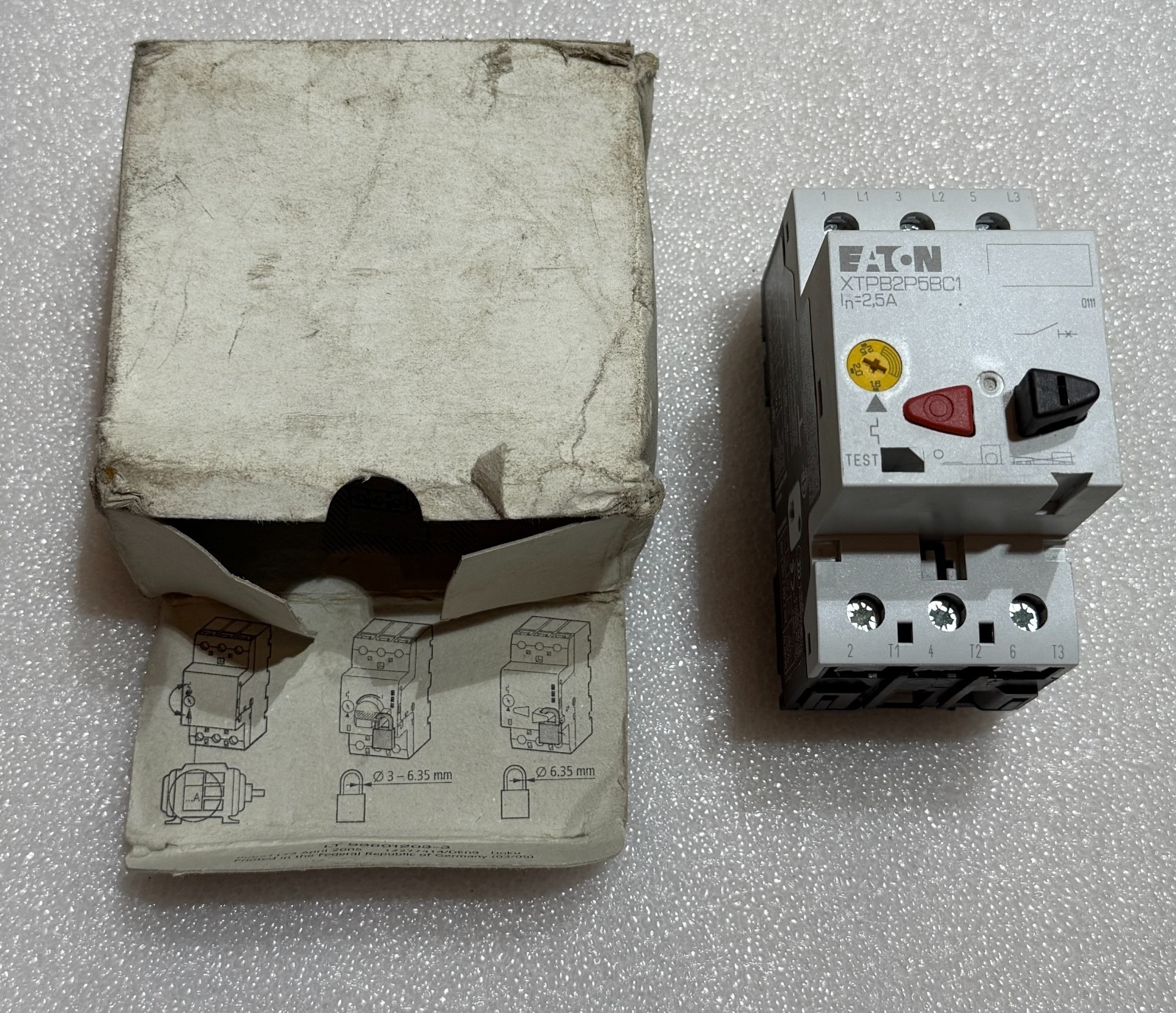 Eaton XTPB2P5BC1 Manual Motor Protectors
