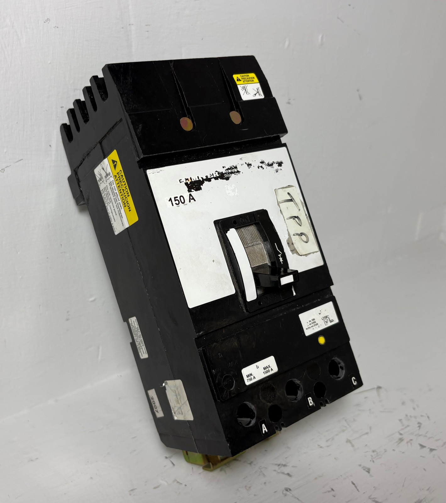 Square D I-Line KI36150 150A I-Limiter Circuit Breaker 600V 3P 150 Amp bad label