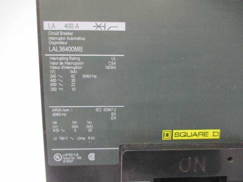 SQUARE D LAL36400MB 600V 400A UNMP