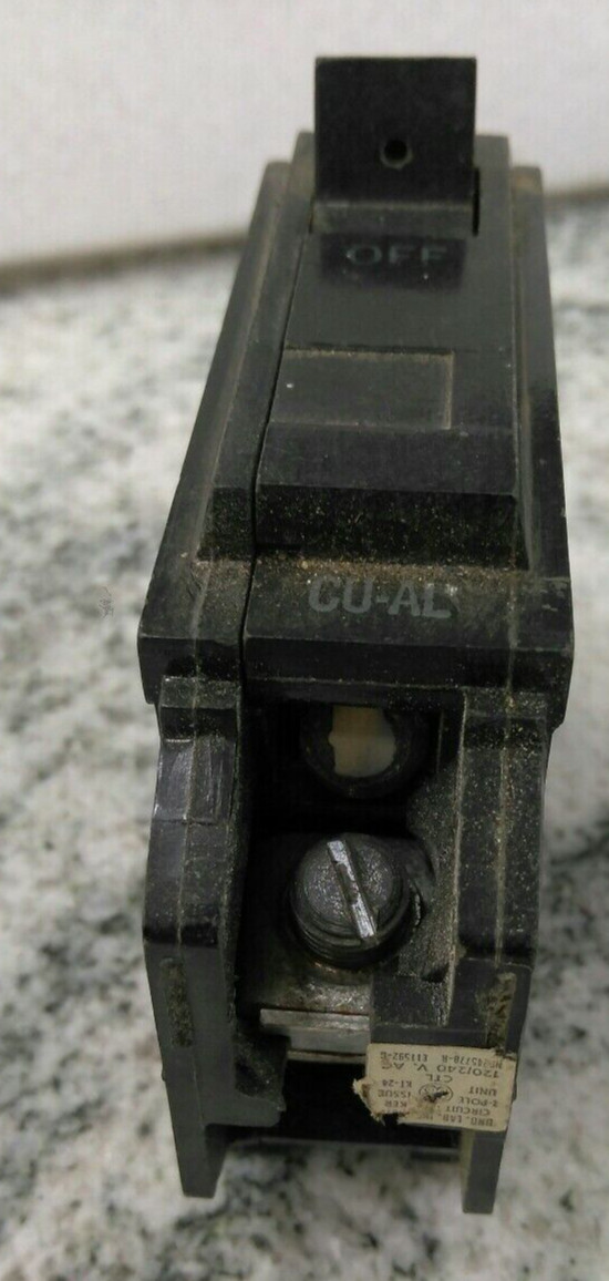 GE /BREAKER/ TQL1120/1P/20A /240V/ Type TQL-AC/ PLUG-IN/GROVE/USED(b3e1)