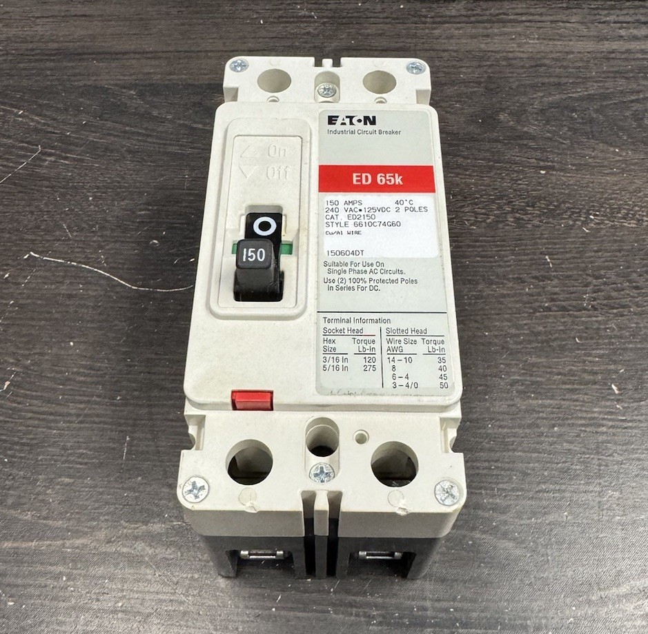 ED2150 Cutler Hammer 150 Amp 240V 2 Pole Bolt On Cirucit Breaker New