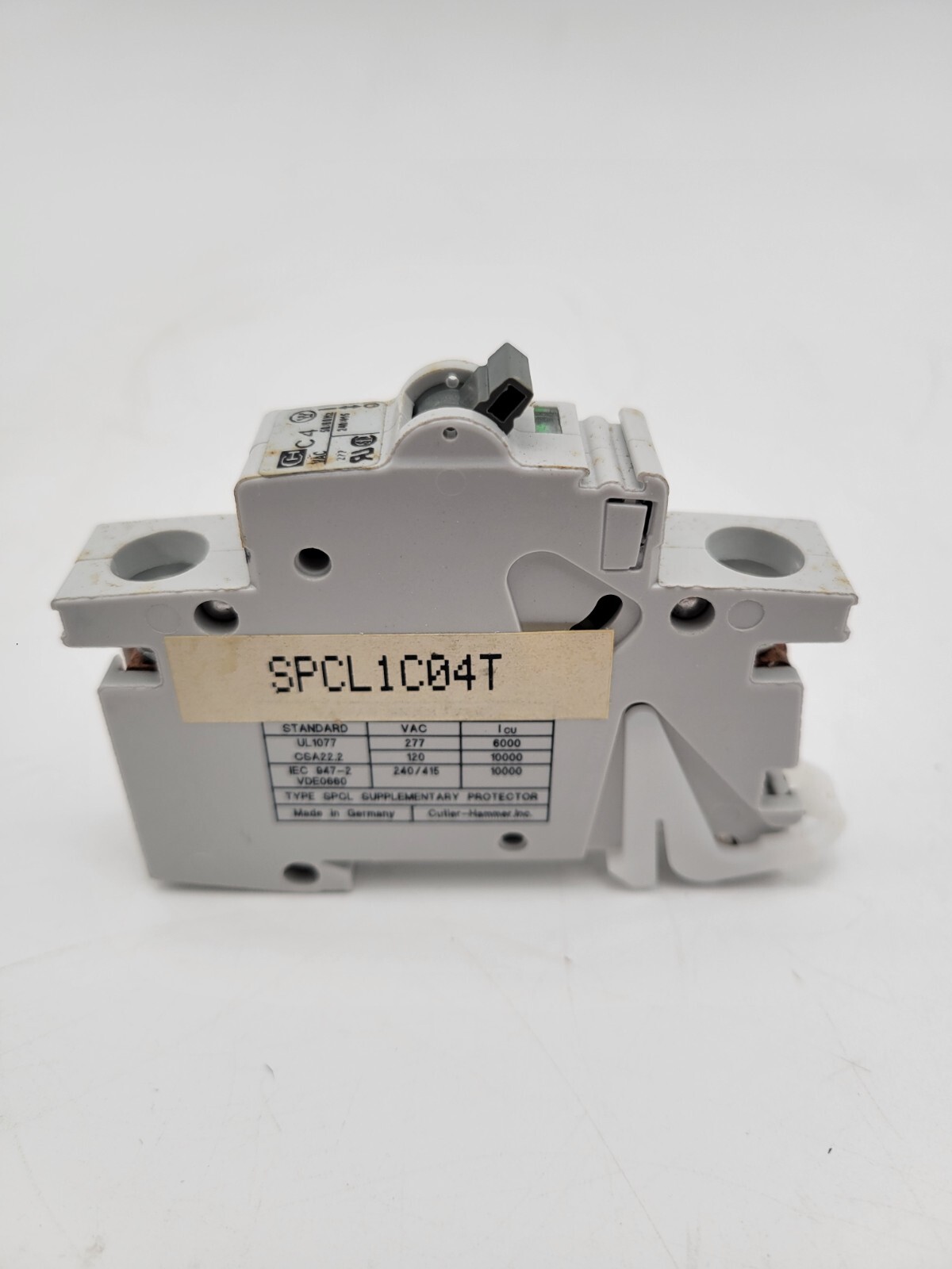 Cutler Hammer SPCL1C04 Miniature Circuit Breaker 4 Amp 1 Pole 240-415 VAC DIN