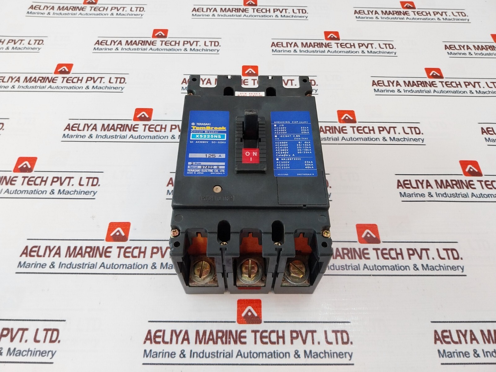 TERASAKI ELECTRIC XS225NS 125A Circuit Breaker AC690V 50/60Hz