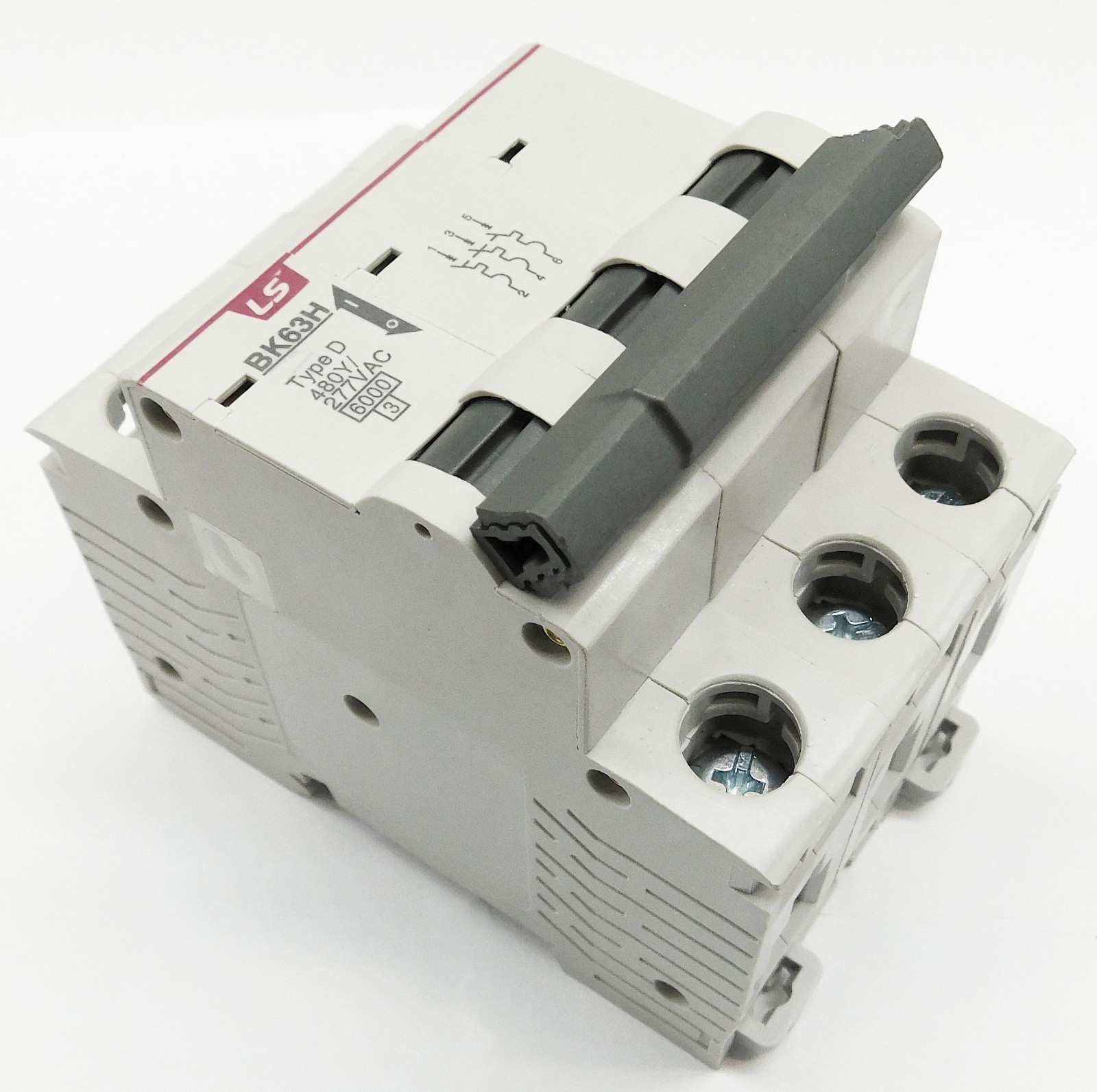 15 Amp LSis 3 Pole Din Rail MCB Circuit Breaker UL1077 10kA @ 480V; 6kA @ 240V