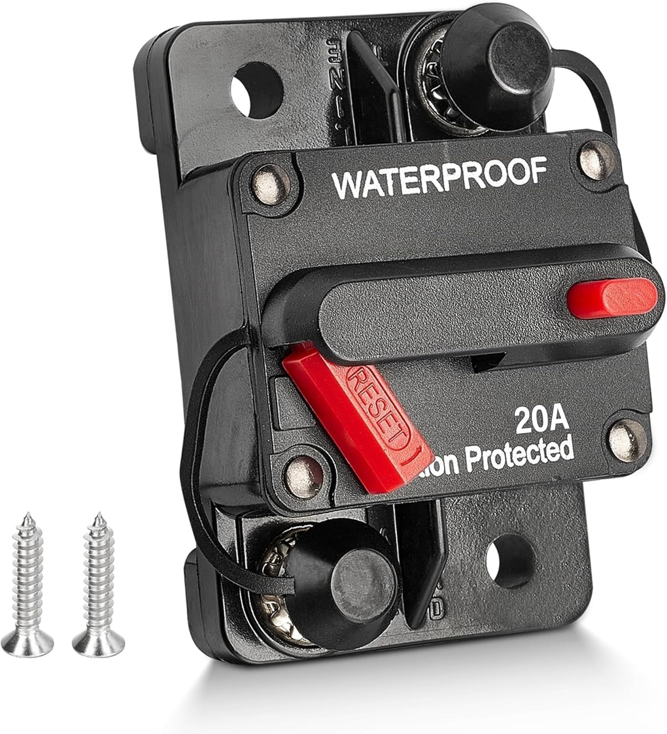 Circuit Breaker Holder W/Manual Reset Switch 12-48V DC for Boat Trolling Moto…