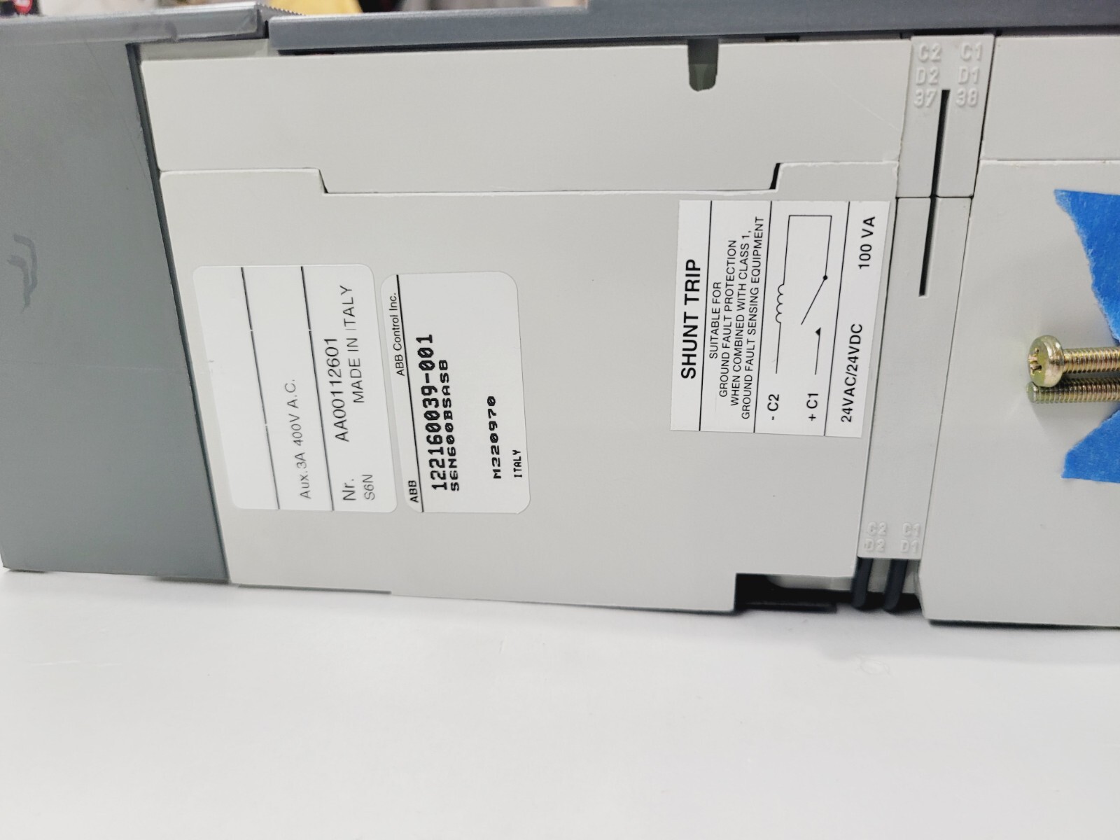 ABB MAIN BREAKER, S6N600BSASB, 600 A, 3 POLES, 600 V, S4H TYPE, SEE DETAILS.