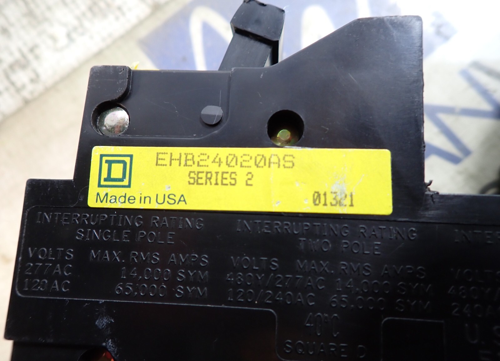 Square D PowerLink Circuit Breaker EHB24020AS 2 Pole EHB 20Amp – TESTED
