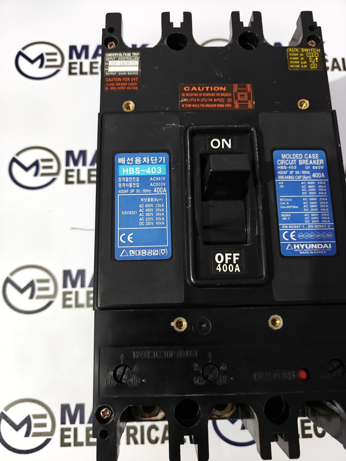 HYUNDAI ELECTRIC HBS403 400A CIRCUIT BREAKER 440VAC 35KA FAST SHIPPING