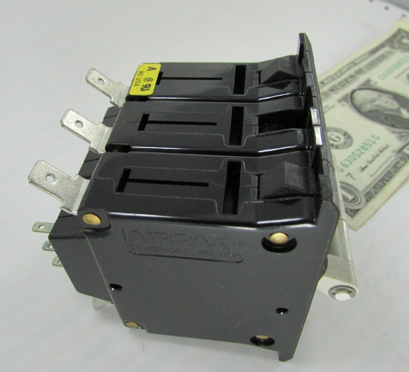 New Airpax 3-Pole 12A 250V 400Hz Mil Aircraft Circuit Breaker w/Auxiliary Switch