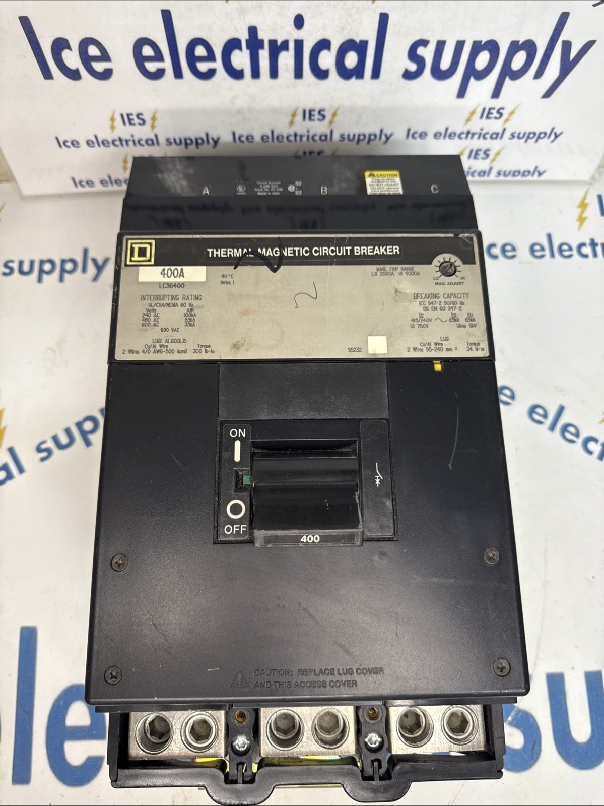 SQUARE D LC36400 400A 3P Circuit breaker