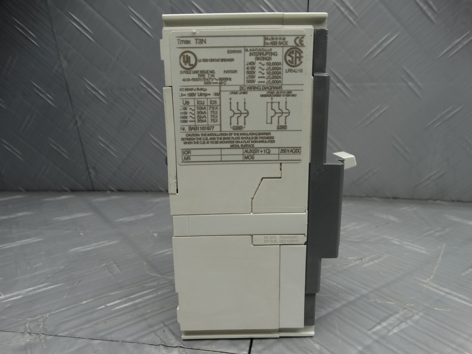 ABB T3N225TWA 225 Amp TMAX T3N Circuit Breaker