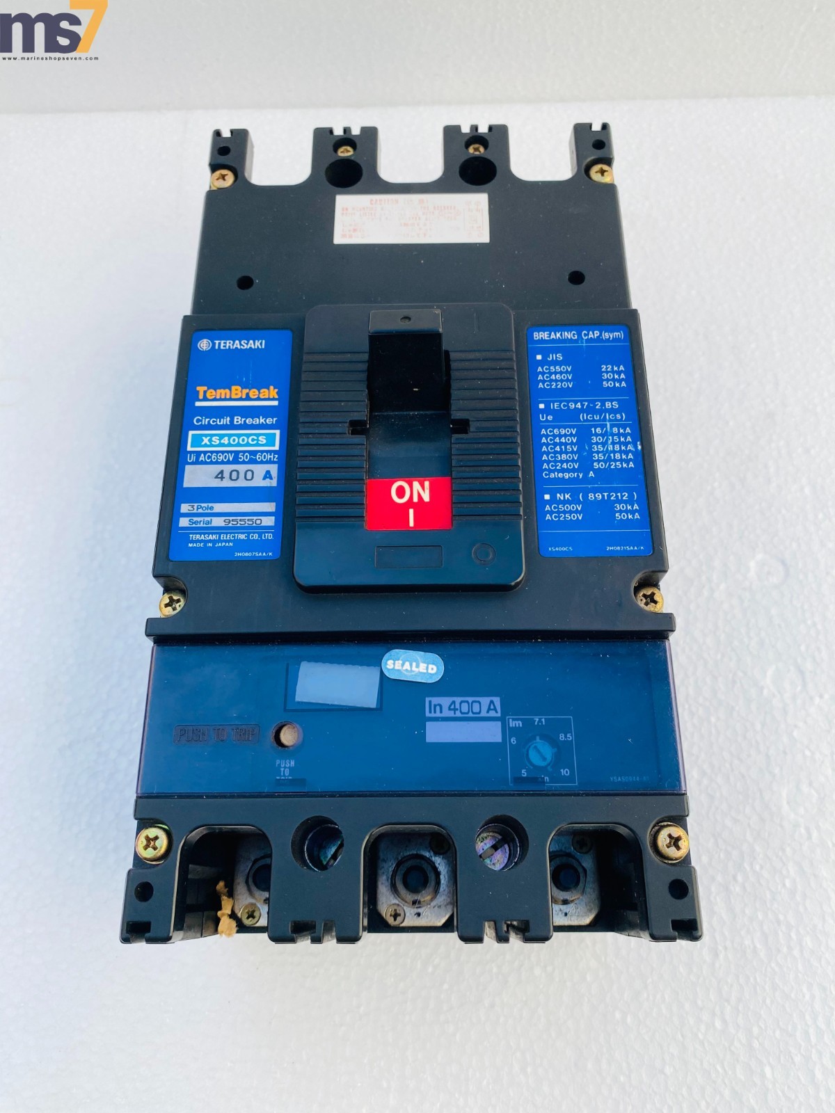 TERASAKI ELECTRIC CO.LTD XS400CS TEMBREAK CIRCUIT BREAKER 400A 690VAC 3P -NEW #5