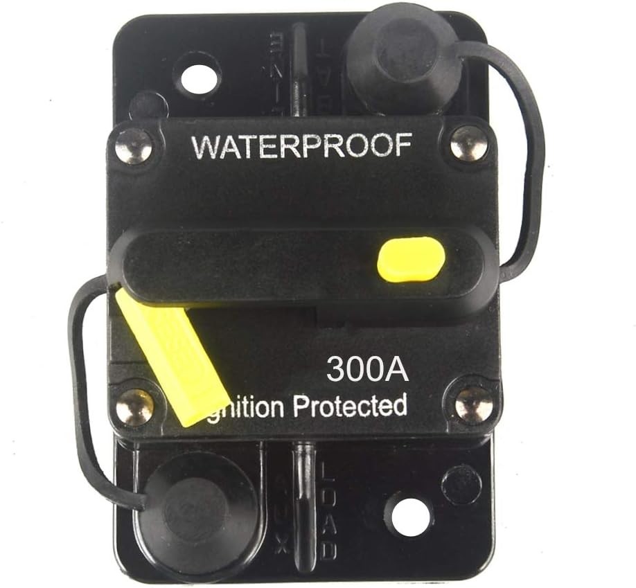 Waterproof 300A Yellow Manual Reset Circuit Breaker 12V-48V