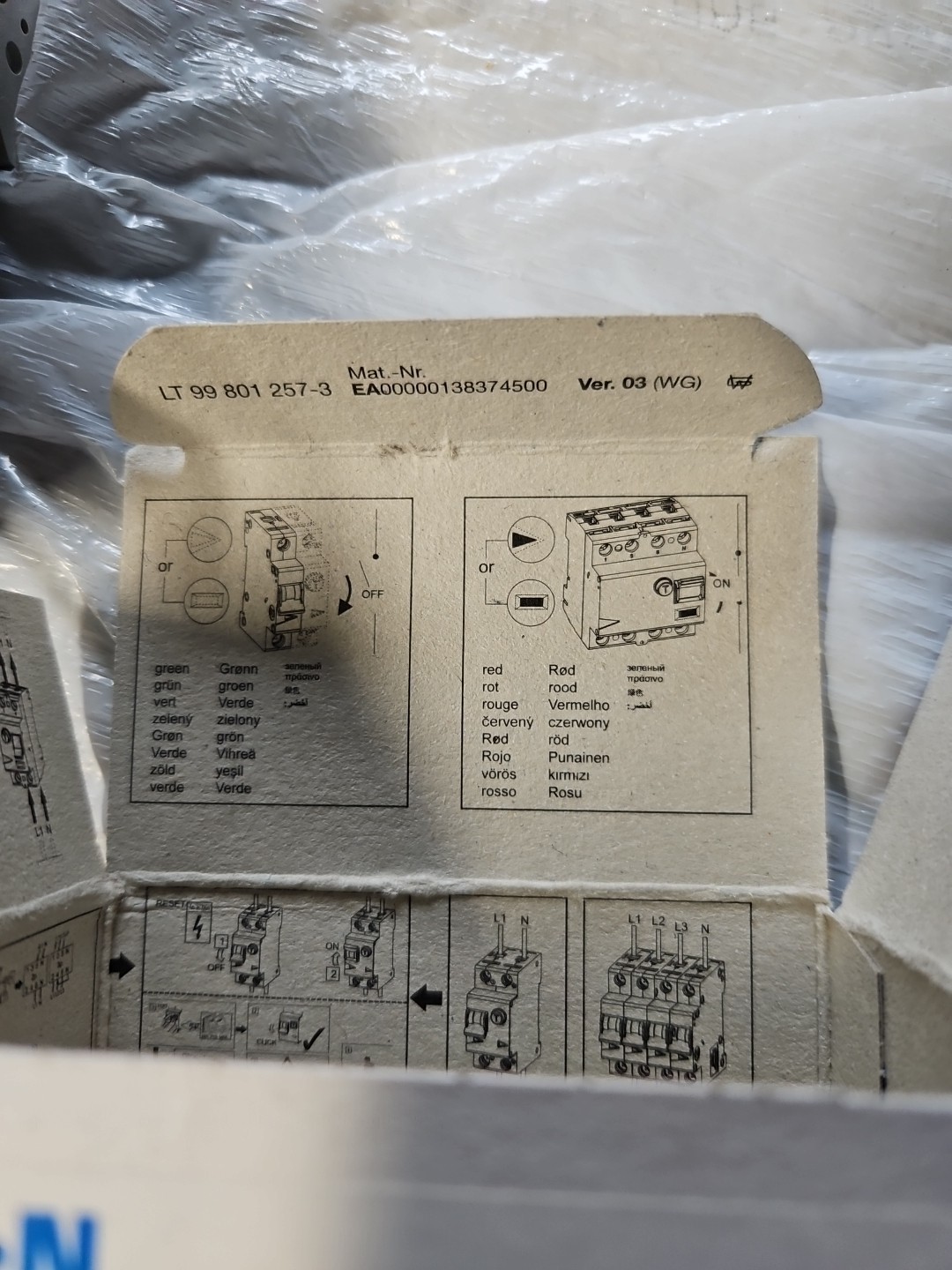 Eaton FAZ-D25/3, 25 Amp 15kA Type D Circuit Breaker (FAZ-D25/3), New Open Box