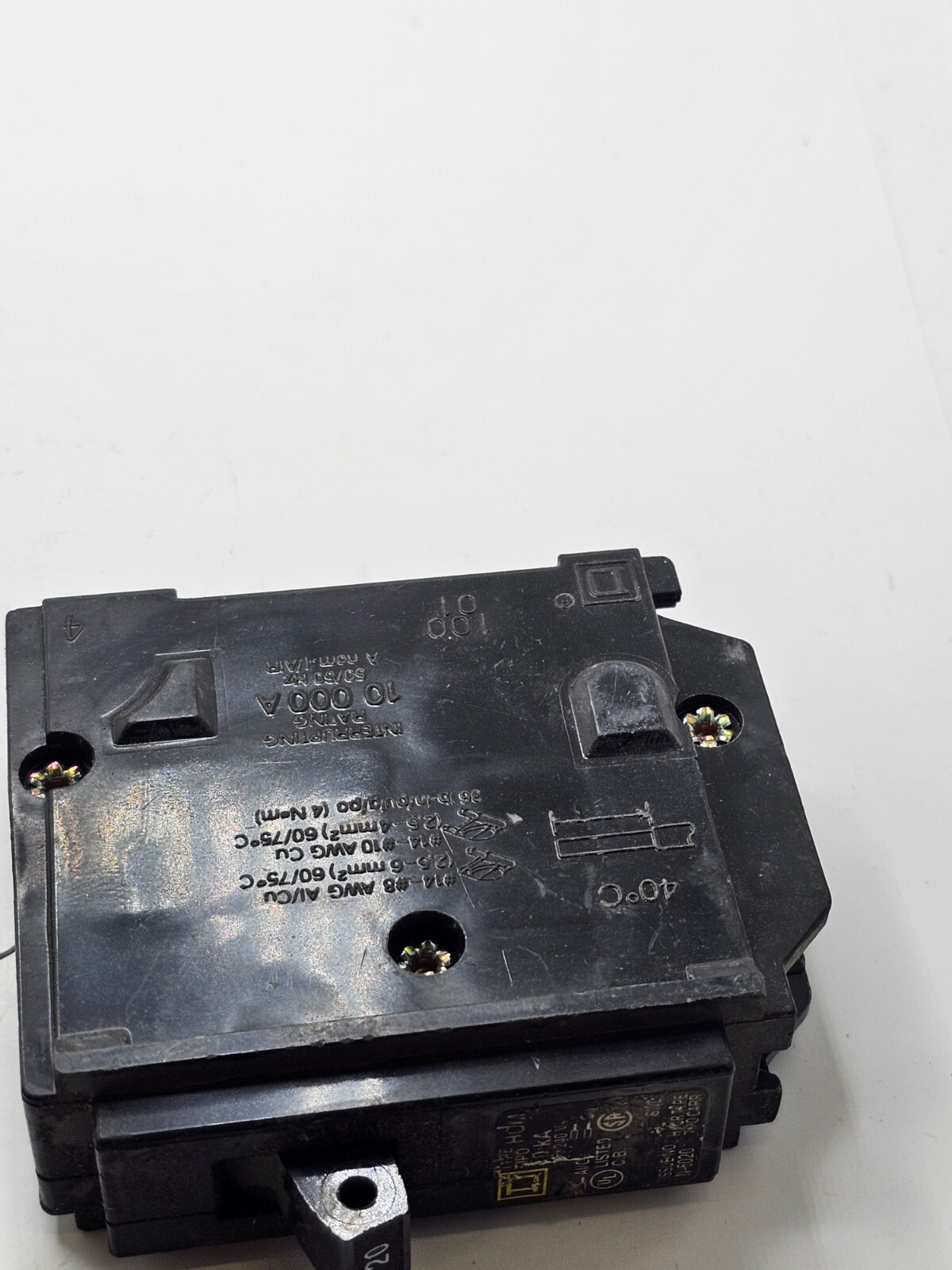 (QTY2)Square D HOM 10KA 120/240V 50/60 Hz Single Pole 20A Circuit Breaker N-6020