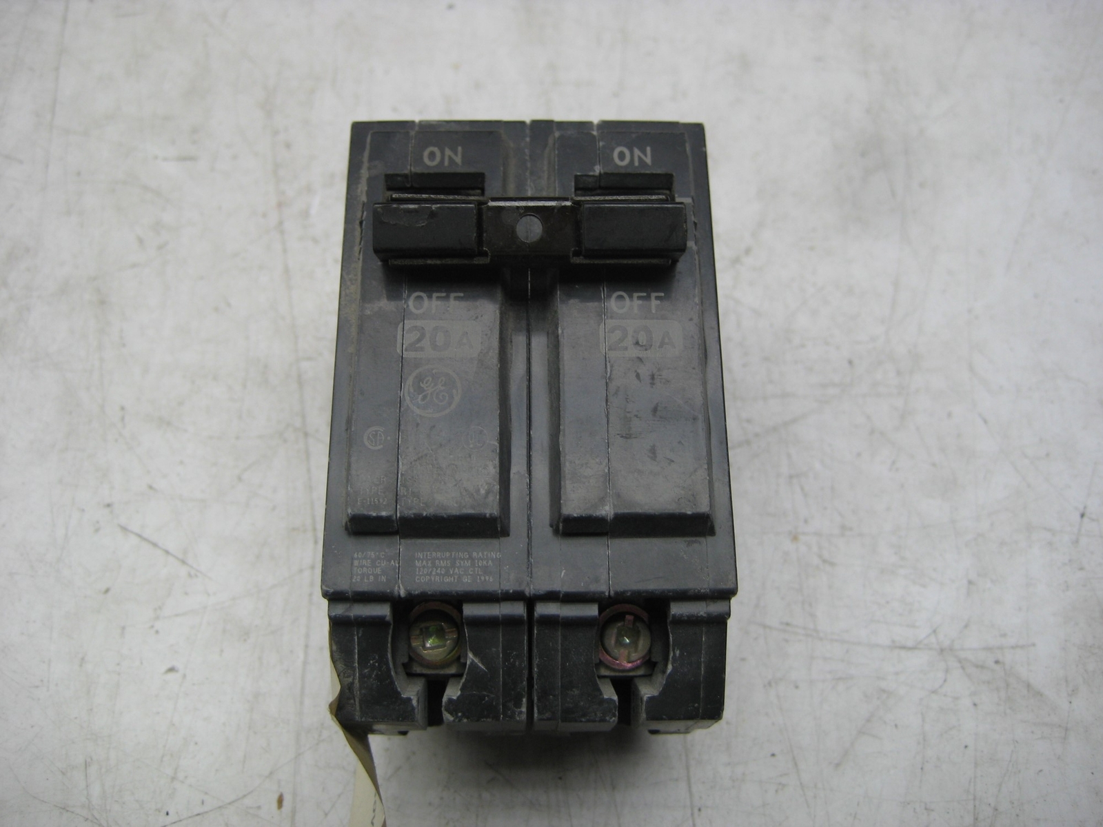 GENERAL ELECTRIC THQL220 20A 2POLE BREAKER UNMP