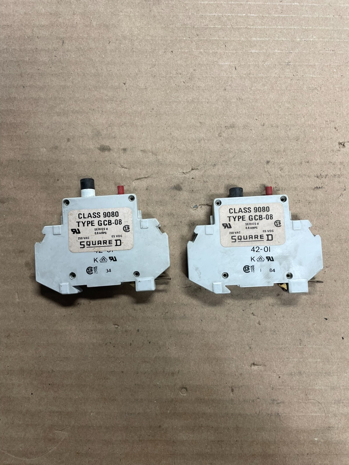 (Lot of 2) Square D Type GCB-08 Class 9080 Circuit Breaker