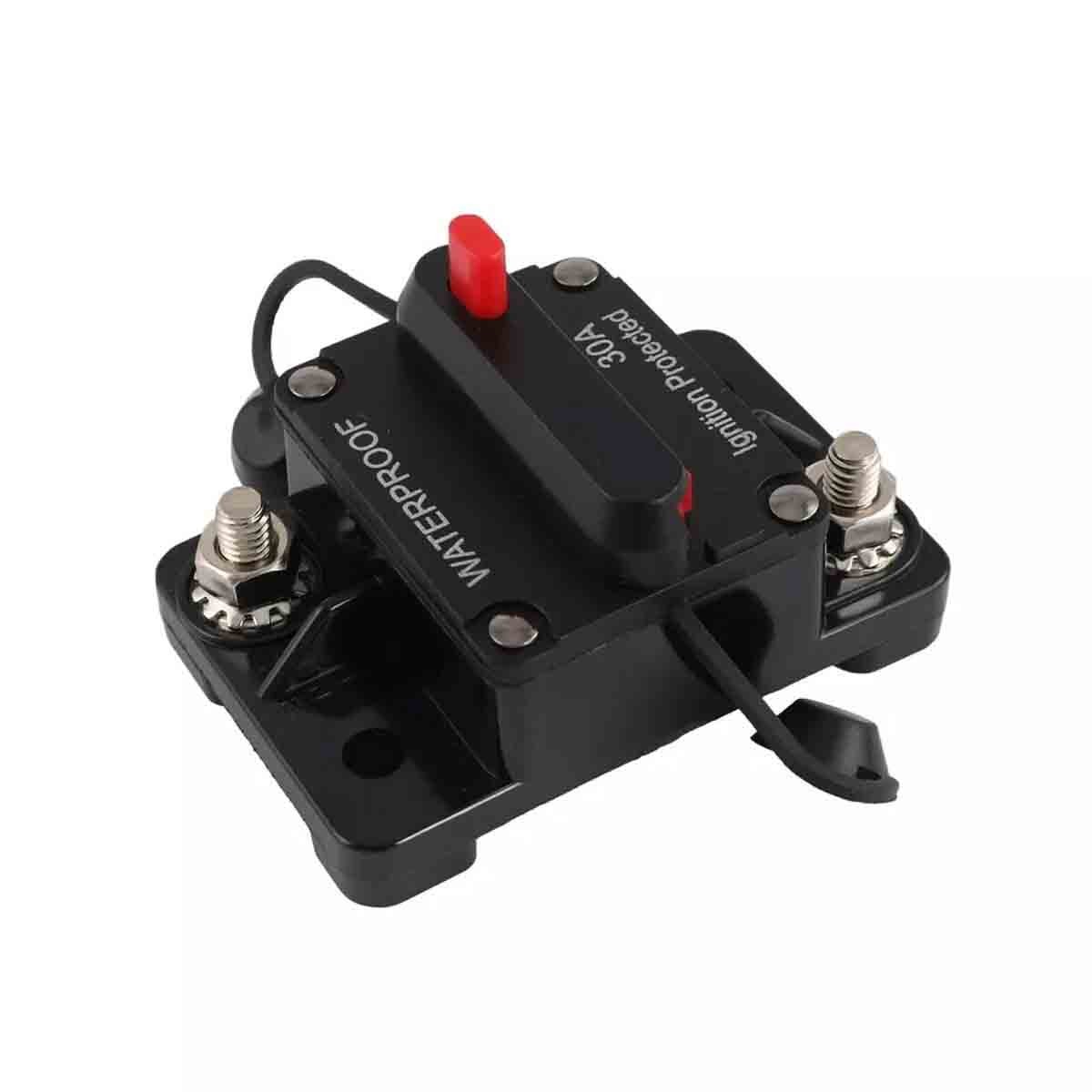 2 Pack of 30-ampere automotive and marine circuit breakers with manual reset US