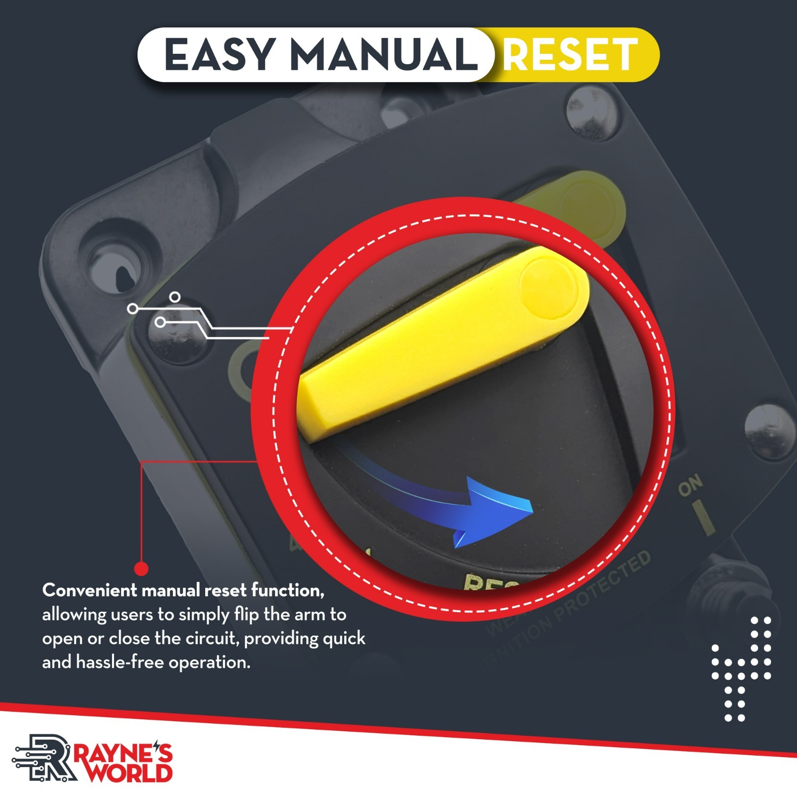 Rayne’s World 2 PACK 40 Amp Heavy Duty Circuit Breaker Manual Reset DC 12-48V…