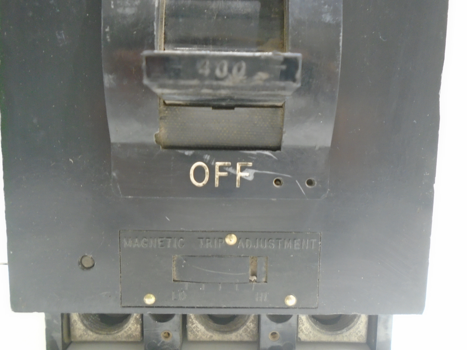 SQUARE D LAL36400 CIRCUIT BREAKER 400A TYPE LAL 600VAC/250VDC 3-POLE