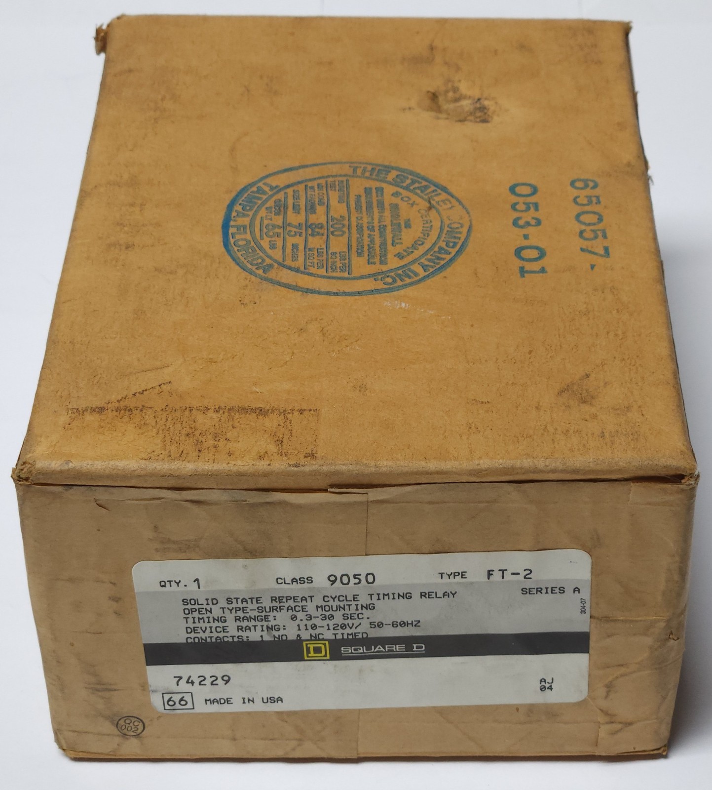 SEALED SQUARE D 9050 FT-2 Solid State Repeat Cycle Timing Relay Module Timer 0.3