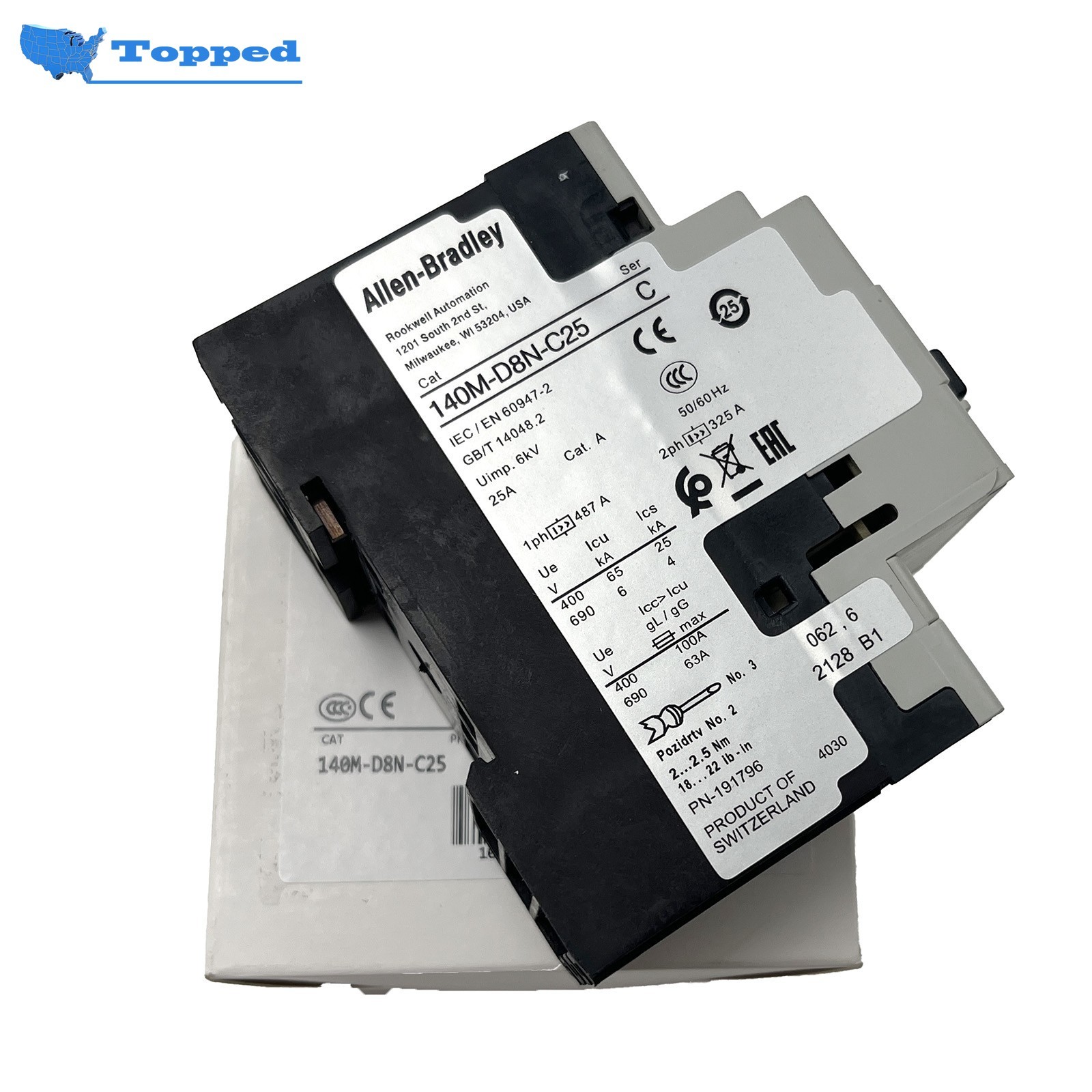 140M-D8N-C25 Motor Protector 25A Starter for Allen Bradley