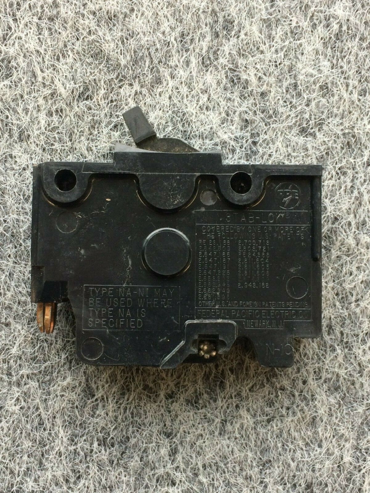 Federal Pacific 50 Amp 1 Pole Circuit Breaker FPE Stab-Lok 1″ Thick Wide NA150